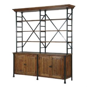 Blaine Industrial Pine Shelving Unit